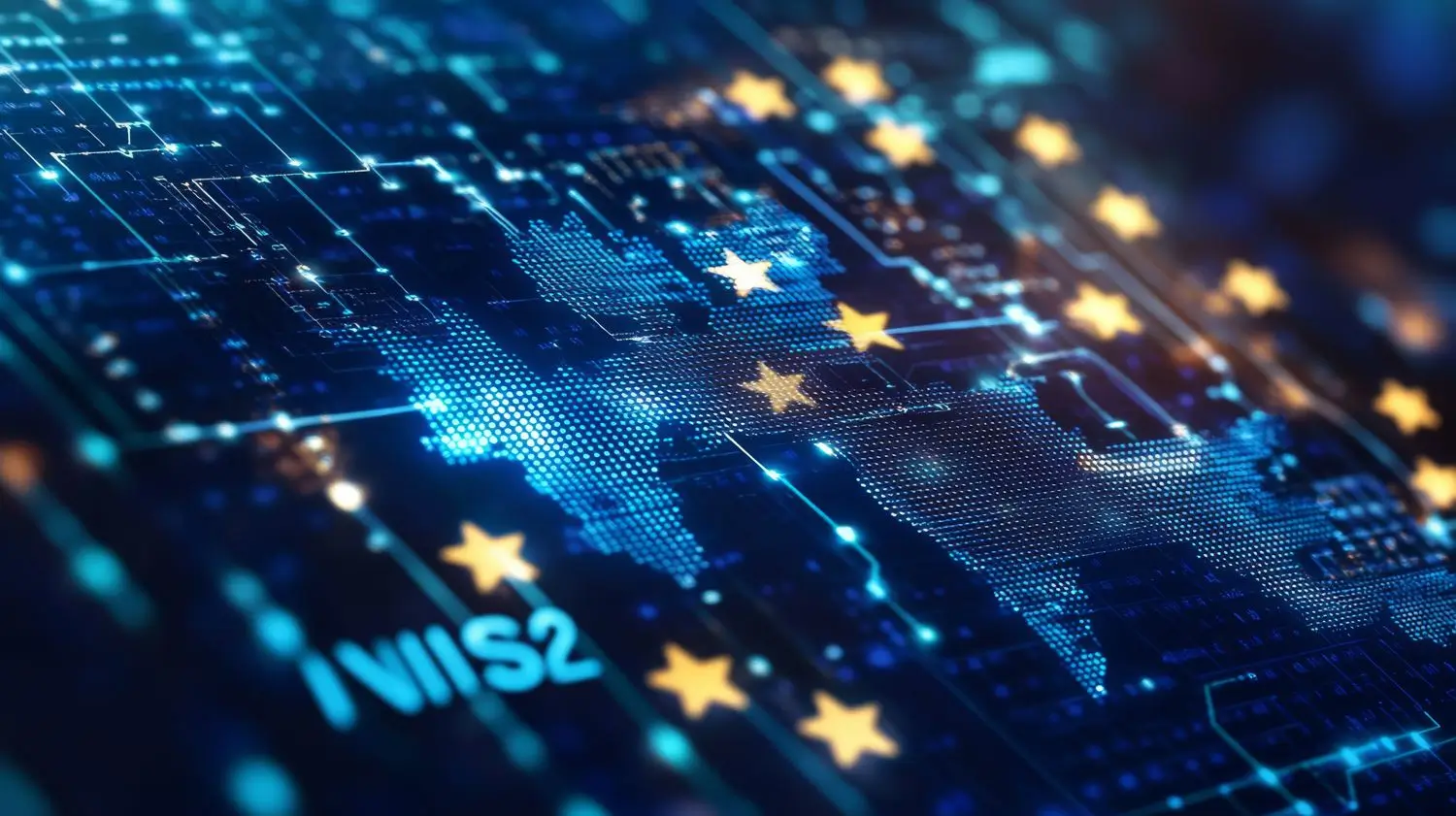 Immagine che richiama la Direttiva europea NIS2, che ha l’obiettivo di migliorare la sicurezza informatica delle aziende